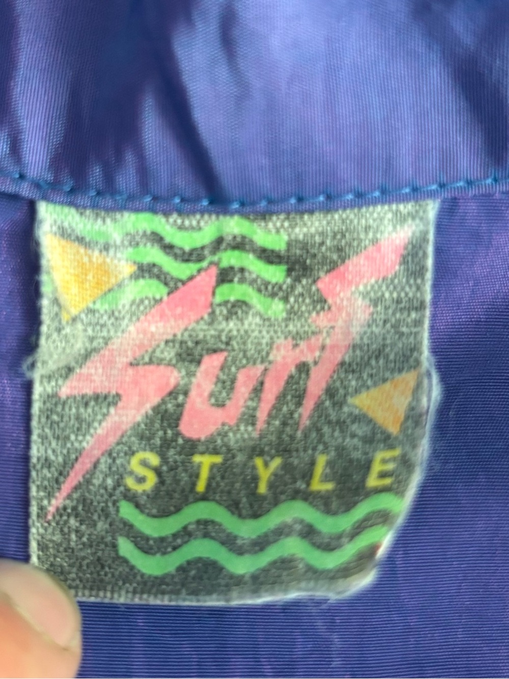 Vintage 1980’s 90s Surf Style Interplanetary Body Gear Jacket Iridescent Purple - Picture 5 of 6